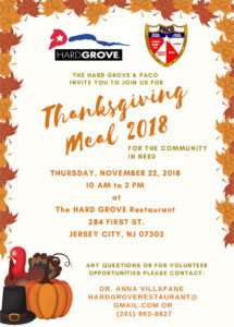 Thanksgiving Meal 2018 flyer info